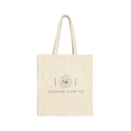 Huahine Surf Co. Cotton Canvas Tote Bag - Stylish Eco-Friendly Beach Bag