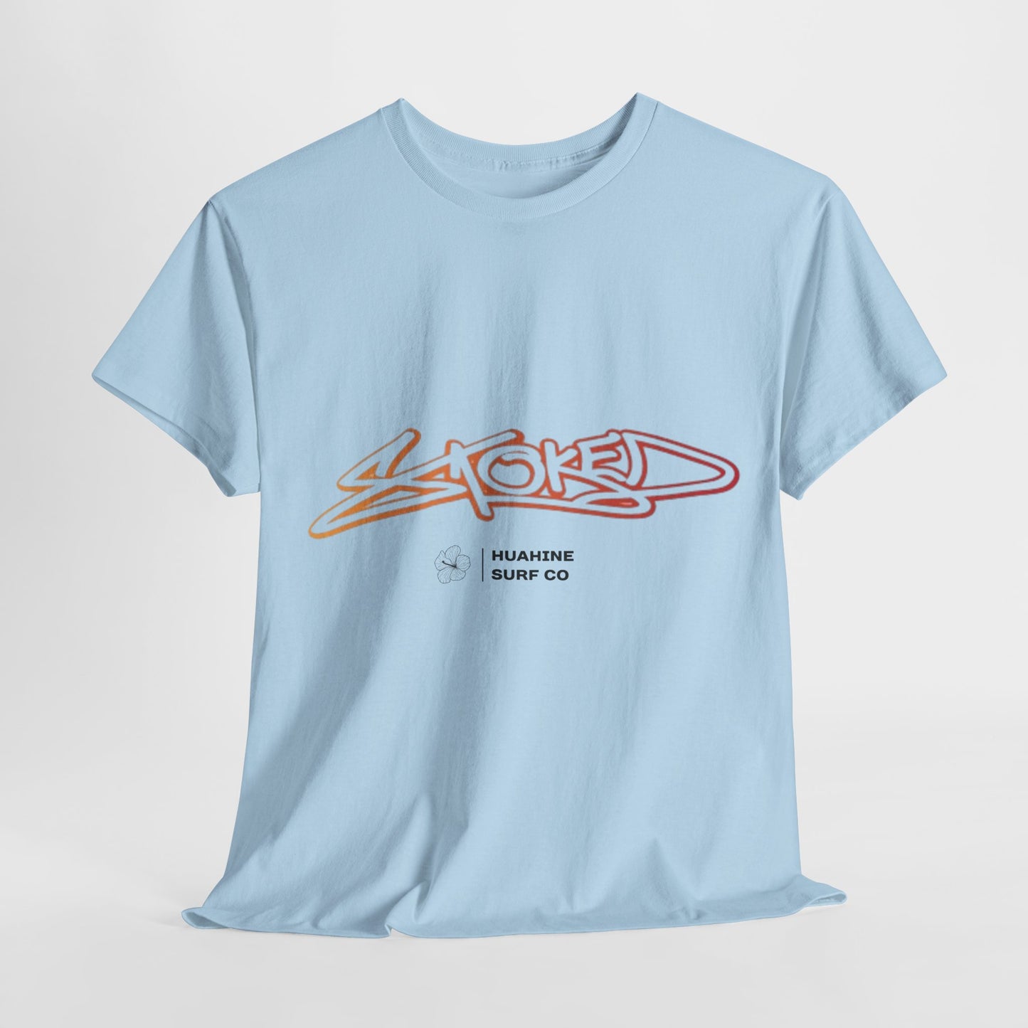 HUAHINE Surf Co " Stoked "Unisex Heavy Cotton Tee